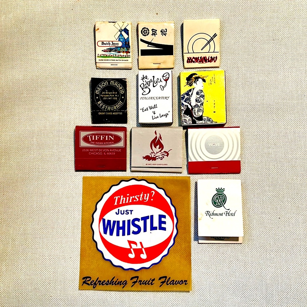 Vintage Matches, Sewing Kit and Sticker from 1950's - 1990's